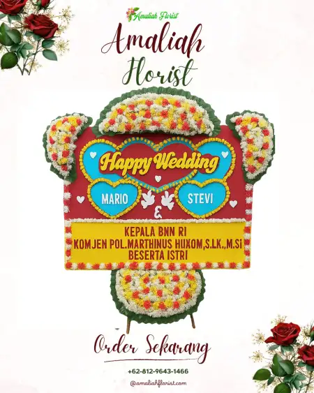 Papan Bunga Pernikahan Rayunggumuk